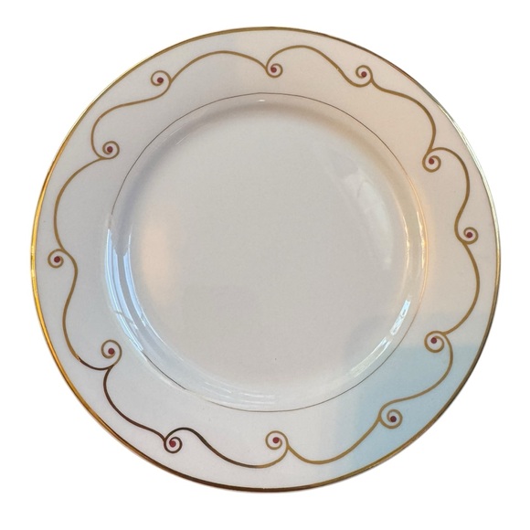 Pier 1 Other - Vintage Set of 5 Pier 1 Holiday Scroll 7 1/2" Salad Plates Retired Pattern